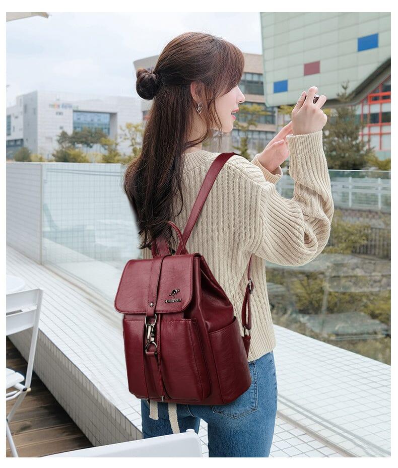 Mochila Feminina em Couro Genuino - Aussie Classic