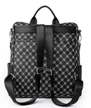 Mochila Feminina Xadrez em Couro Genuino - Levian Premium