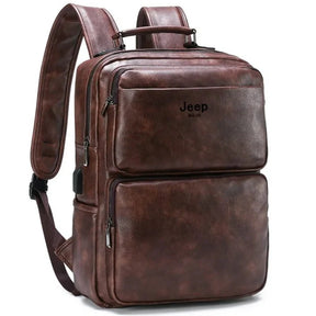 Mochila Jeep em Couro Genuino - Buluo Premium