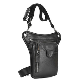 Pochete Masculino de Perna em Couro Genuino - Army Premium